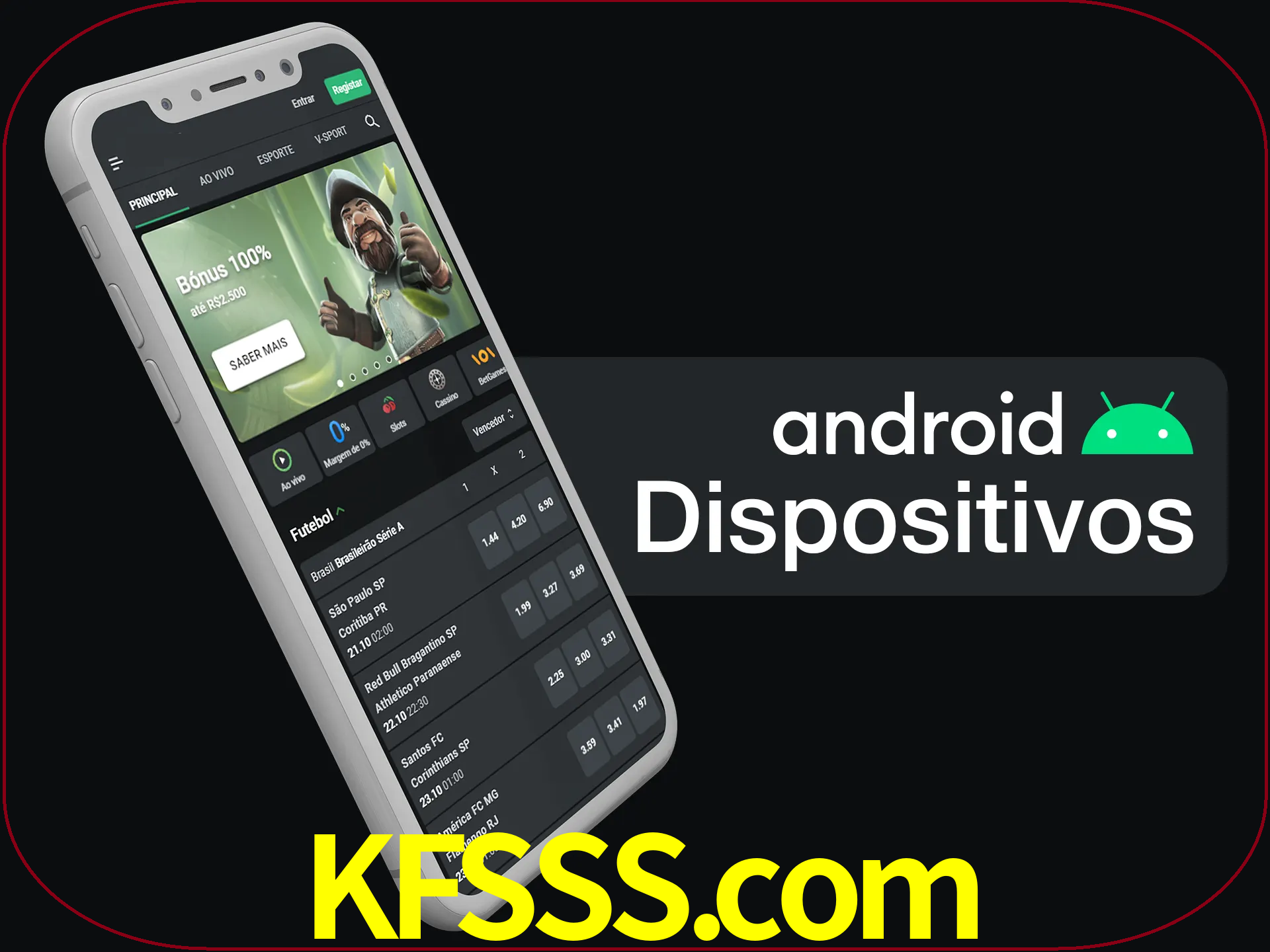 O aplicativo suporta a maioria de todos os dispositivos Android.