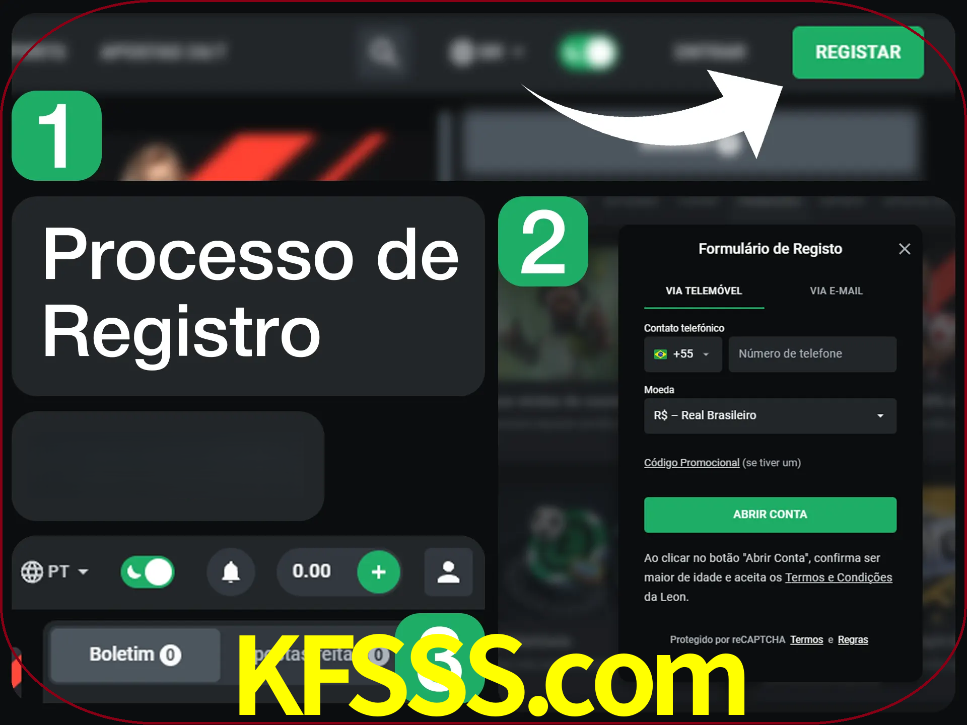 O processo de registro na LeonBet é simples.