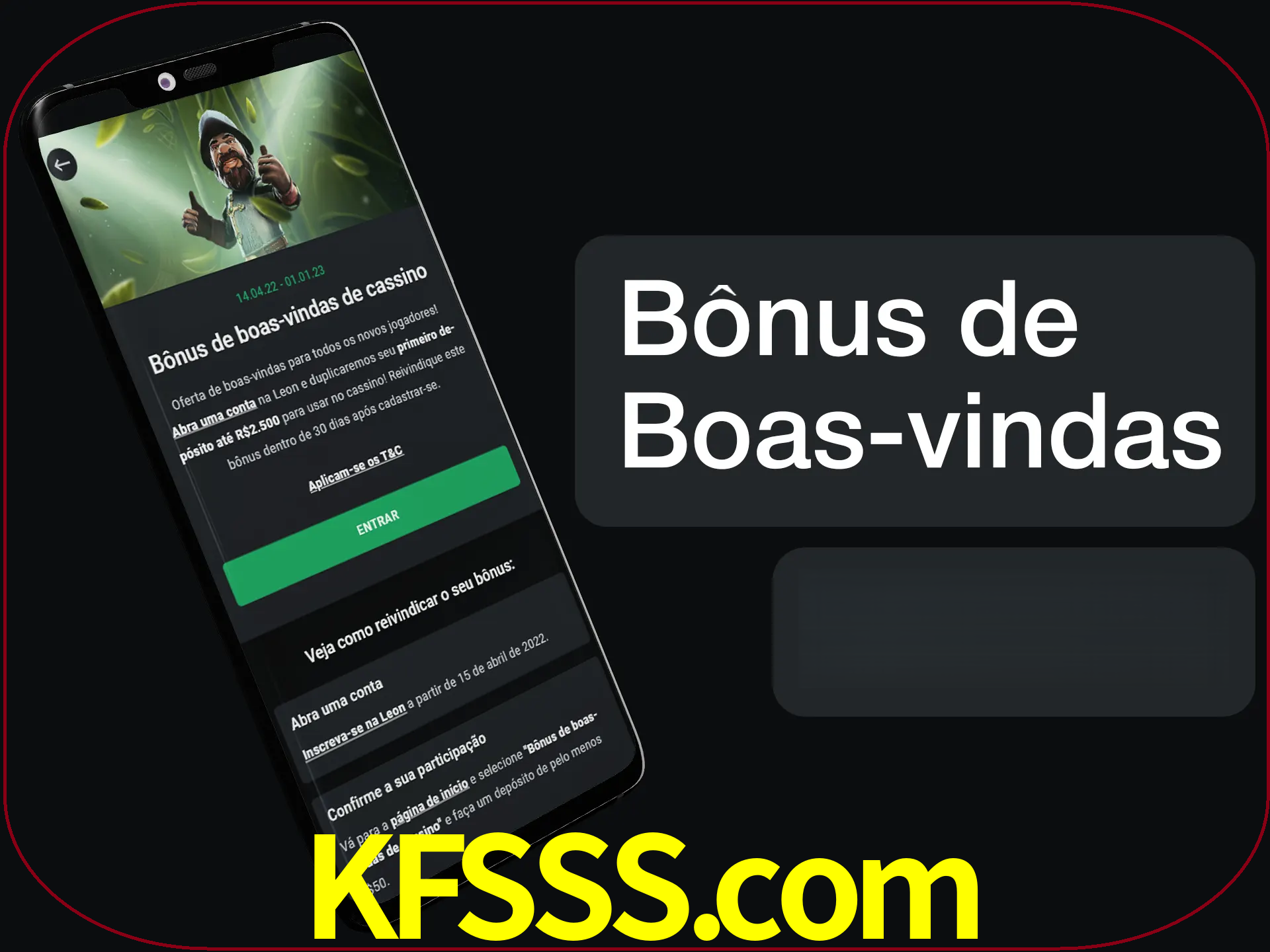 Não se esqueça de usar o bônus de boas-vindas.